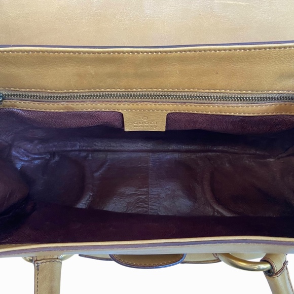 Gucci w/ COA Horsebit Chain Leather Shoulder Bag - Camel Tan - Authentic Satchel - Picture 16 of 16